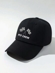 Street 1pc Unisex Lightweight Baseball Cap, Fashionable Racing Flag Printed Sun Hat With Adjustable Strap, Comfortable And Breathable, Suitable For All-Day Wear