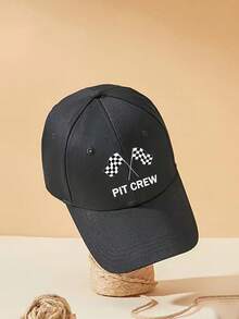 Street 1pc Unisex Lightweight Baseball Cap, Fashionable Racing Flag Printed Sun Hat With Adjustable Strap, Comfortable And Breathable, Suitable For All-Day Wear