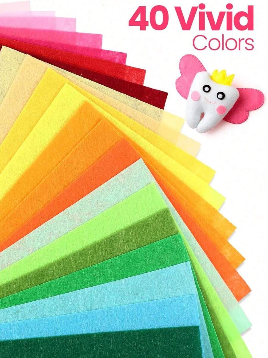 40pcs Màu sắc tùy ý Hình vuông Vải nỉ Đối với DIY May vá , Trường học Dự án , , Buổi tiệc Đồ trang trí - Nhiều màu - Xem 1