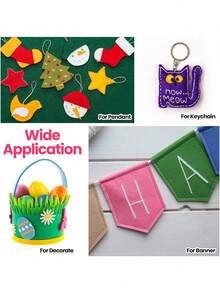 40pcs Màu sắc tùy ý Hình vuông Vải nỉ Đối với DIY May vá , Trường học Dự án , , Buổi tiệc Đồ trang trí - Nhiều màu - Xem 9