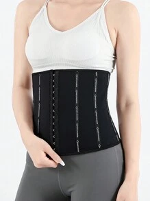 Ceinture D'entraînement De Taille Pour Femme Avec 13 Baleines En Acier, Pour La Remise En Forme, La Récupération Après L'accouchement Et La Sculpte Du Corps - Noir - Voir 2