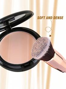 1 Large Oblique Head Foundation Make-Up Brush, Professional Synthetic Makeup Brush, Used For Contour Shaping,Foundation Brush,Concealer Brush,Blush Brush,Contour Brush,Blush Brush,Bronzer Brush,Powder Brush,Foundation Brush,Blush Brush - Rose Gold - View 2