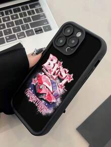 1 Vỏ xe thể thao màu đen xám tre & màu hồng sáng bóng tương thích với iPhone 11/13/14 Pro Max/15 - Nhiều màu - Xem 4