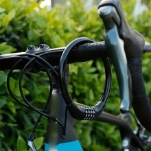 1pc Portable Black Mini 4 Digit Password Lock Outdoor Bike Lock Universal Mountain Bicycle Lock Motorcycle Electric Scooter Padlock - Black - View 10