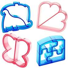 興奮的恐龍造型三明治切割機: 省力的手動麵包模具,適用於家庭、學校和辦公室慶祝活動的禮物 - 彩色 - 查看 9