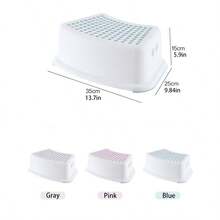 Multipurpose Plastic Stool For Children And Students, Cute Footstool For Household, Portable Footstool For Toilet, Plastic Step Stool For Bathroom, Living Room, Hallway, And Kitchen - Blue - View 2