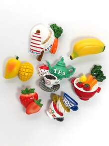 1pc, Fridge Magnets, Cartoon Fridge Magnets, Kawaii Simulation Food Refrigerator Magnets, Whiteboard Magnets Sticker, Decorative Refrigerator Magnets, Cute Office Kitchen Magnets, Rama Gift, Dorm Essentials, Home Decoration - Three Color Bowl - View 1