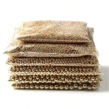 30-500Pcs 18K Gold Filled Spacer Beads For Jewelry Bracelets Making,Round Bracelet Beads,Small Ball Gold Filled Beads For Bracelet Necklace Jewelry Bulk Handmade Supply 2-12mm