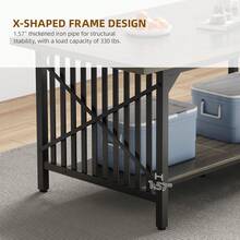 70.8Inch Large Kitchen Dining Table For 6-8 People, Farmhouse Industrial Kitchen Table With Storage,  Dinning Room Dinette Table Without Chairs - Xám - Xem 6