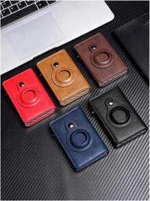 2024年新款信用卡持有人具備追蹤裝置,防rfid磁場干擾和防盜鋁製錢包,男士專用 - 彩色 - 查看 1