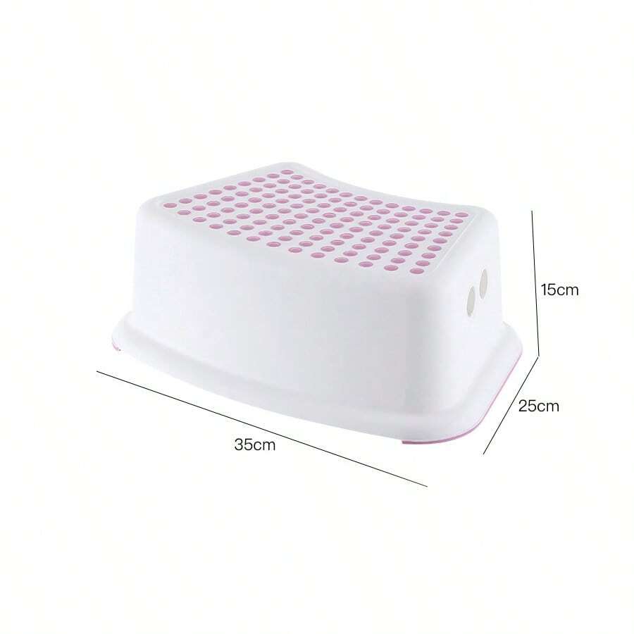 Multi-Functional Plastic Stool For Children And Students, Cute Home Footstool For Bathroom, Living Room, Corridor And Kitchen - Pink - View 1