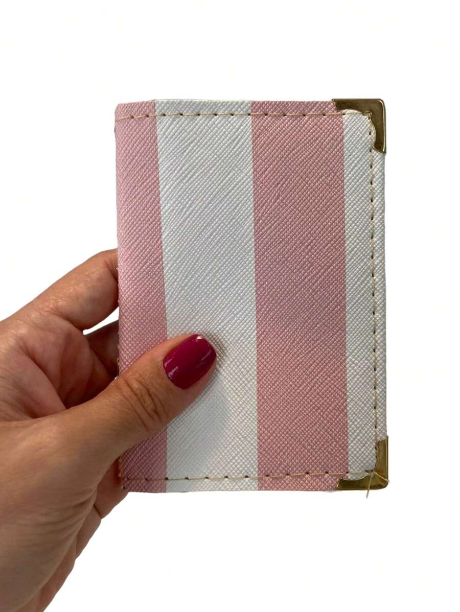 Carteira Feminina Slim Porta Cartão Porta Documentos Listras