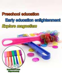 令人兴奋的磁性探索套装：引人入胜的多面教育科学玩具，包括磁性棒、环和芯片 - 塑料 - 儿童的完美礼物磁性玩具、磁性积木、儿童玩具 - 彩色 - 查看 10