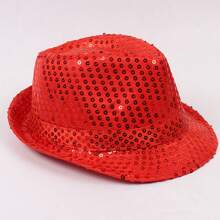 Chapéu De Performace Mágico, Chapéu De Paetês Para Festa, Chapéu De Jazz, Chapéu Para Espetáculo De Dança E Palco, Chapéu Preto Com Brilho - cartola - Ver 14