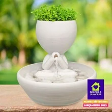 FONTE DE ÁGUA ZEN BIVOLT PODE SER USADO COMO BEBEDOURO GATOS - DECORE A SUA CASA LTDA