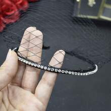 1pc Bridal Headpiece, Rhinestone Decor Veil, Fascinator Hat, Blusher With Cheeks, Perfect For Weddings, Parties, Performances, Birthdays And So On - Multicolor - View 5