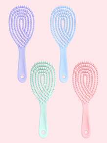 1支通風解結梳,更快吹乾,女用彎形通風造型梳,可濕乾兼用中空髮梳,多種顏色可選 - 彩色 - 查看 1