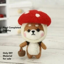 1袋標準版柴犬系列針織毛氈DIY材料套件（手機繩配件、小EVA工作臺、3根針、說明書），未完成的手工DIY - 彩色 - 查看 14