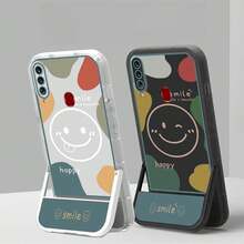 Funda Suave  con Soporte Invisible, Protector Completo Antigolpes, Funda para Samsung A20S - Flores rojas - Ver 5
