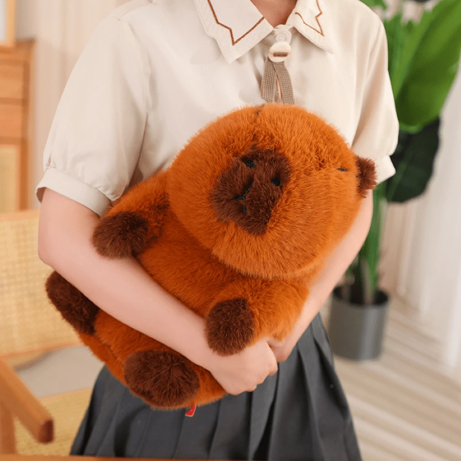 Peluche Capybara Avocat Mignonne - SKIKHN - Doudou Doux Pour Enfants Et Adultes (Rose)