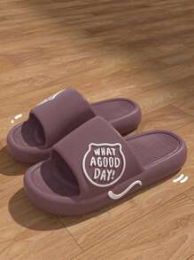 簡約款女款家居拖鞋,eva軟底舒適防滑女款浴室涼鞋 - 紫色 - 查看 5