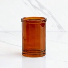 1 Set  Thick Brown Color  Four-Piece Glass Bathroom Accessories Set - Brown - View 8