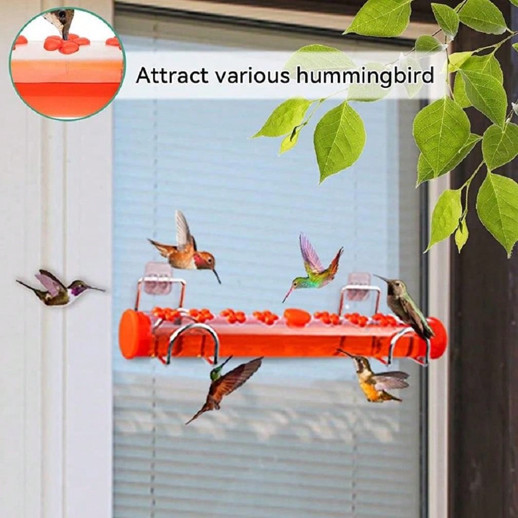 Hummingbird Feeder With Coforful Flower Ports, Windows Hummingbird