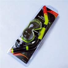 Face Mask Diving Goggles Deep Sea Suit Full Tempered Glass Dry Diving Glasses - Blue - View 4