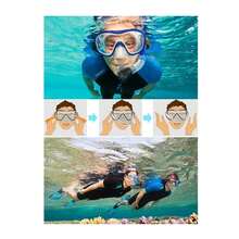 Face Mask Diving Goggles Deep Sea Suit Full Tempered Glass Dry Diving Glasses - Blue - View 7
