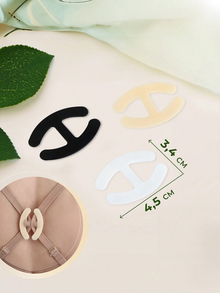 4pcs/2pcs Flower Shaped Bra Strap Clips, Invisible Anti-Slip Bra Strap Holders Women's Undergarment Accessories Invisible Slip-Proof Bra Strap Buckle For Lingerie - Crossback Straps, Transparent Buckle, Anti-Slip