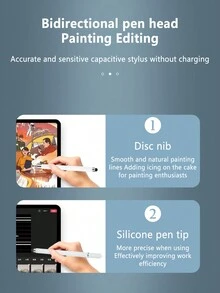 Lápiz táctil capacitivo, compatible con Apple/Huawei/Xiaomi/Tablet, para escribir a mano en teléfonos móviles y tabletas - negro - Ver 6