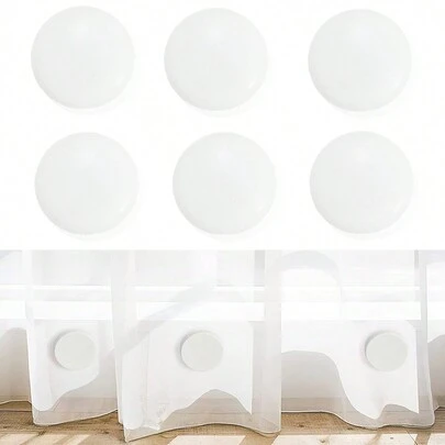 6pcs Magnetic Shower Curtain Weights, Waterproof To Prevent Curtain From Blowing, Strong Magnets, Suitable For Curtains, Tablecloths, Bedsheets, Home & Bathroom Decor Accessories
