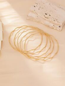 1 套欧美风格不对称几何手镯 - 手鐲套裝 - 查看 4