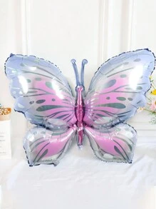 3/4/6 piezas Globos con forma de mariposa de color púrpura y rosa, globos de poliéster con forma de mariposa para fiestas con tema de mariposas, bodas, cumpleaños, celebraciones, decoración, Navidad - Multicolor - Ver 8