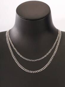 AETOLIA 1 件 925 纯银钻石切割链式链项链，男女皆宜，时尚个性嘻哈男士风格，欧美风，送给男孩的最佳礼物 - 4毫米/50厘米 - 查看 6