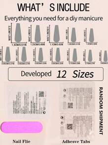 Transform Your Nails with Fake Nail 24pcs Creative Christmas snowflake&Gradient Fit Perfectly false Nail For Women And Girls 1pc Nail File & 1sheet Tape - Multicolor - View 3