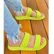 Women Flip-Flops - màu xanh lá - Xem 2