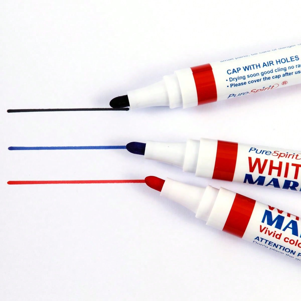 4Pcs Whiteboard Markers Fine Tip Easy Erase Marker Pen For Home Office