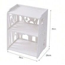 LIVINGANDHOME Living And Home Rustic Small White Bedside Table,Sofa Table,Coffee Table,Side Table -Multipurpose Nightstand And End Table For Living Room, Bedroom, Home Office - 白色 - View 11
