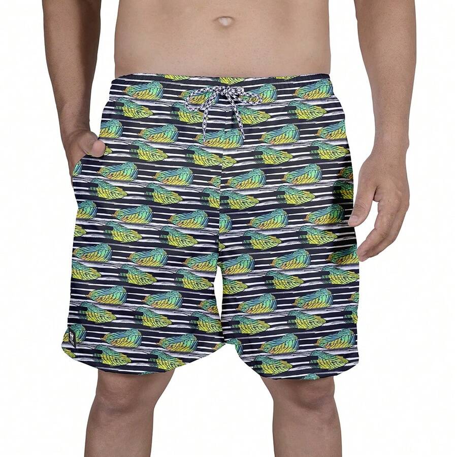 Men Beach Shorts - màu đen - Xem 1