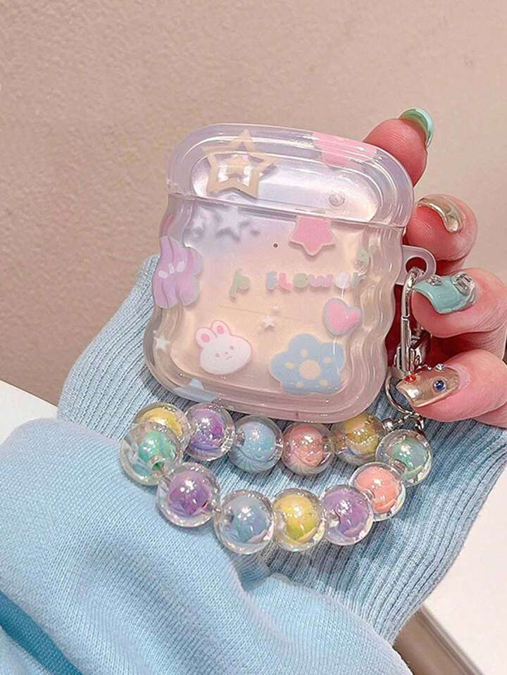 AirPods Pro 用 ケース 透明 イヤホン用 グラデーション ピンク