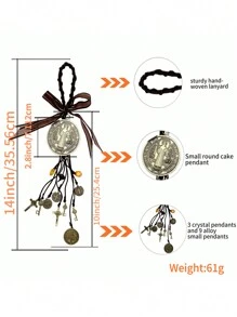 BONITTER Antique Silver Cross Charm Plating Saint Benedict Medal Protection Blessing Charm Catholic Golden San Benito Medalla Handmade Easter Day's Gift Car Hanging Charm For Men Women