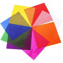 FullTide 80pcs Cellophane Sheets, 7.5x7.5 Inches Cello Sheets, Colored Cellophane Wrap For DIY Arts Crafts Decoration - Multicolor - View 1