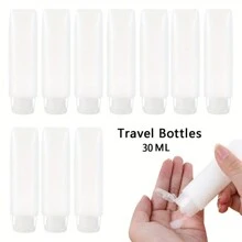 TSA-Approved Travel Size Silicone Bottles Set - Leak-Proof, Refillable, Portable Containers For Toiletries, Shampoo, Hair Conditioner, Body Lotion & More Travel Essentials , Travel Organizer For Beach ,Summer Vacation Back To School School Supplies Holiday Camping Holiday Essentials Accessories Mini Perfume For Women Perfume For Men Perfume - Clear - View 1