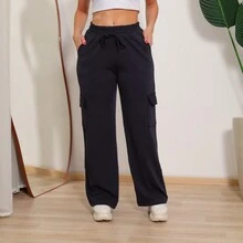 Women Sweatpants - 黑色 - 查看 5