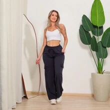 Women Sweatpants - 黑色 - 查看 4