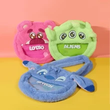 Miniso Disney Shaggy Season Series Shoulder Bag Cute Plush Large Capacity Bag For Women (Lotso, Alien, Stitch) Valentines