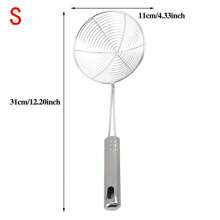 1pc Frying Filter Long Handle Stainless Steel Filter Colander French Fries Colander Kitchen Fried Net Sieve Spoon Foods Sifter - Silver - View 4