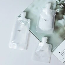 3pcs/5pcs/10pcs Travel Size Cosmetic Lotion Body Wash Shampoo Set With Portable Disposable Pouches And Bottles, Labels Included Home Bathroom Decor Fall Decor Back To School