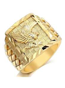 男士飛鷹鍍金戒指,嘻哈潮流